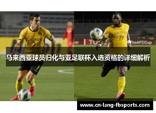 马来西亚球员归化与亚足联杯入选资格的详细解析